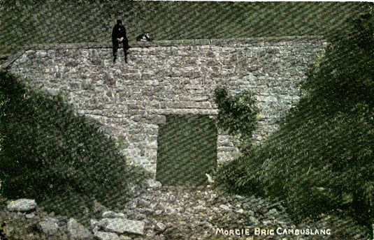 Borgie Brig cirac 1910, Card dated 1917 - Printed as Morgie Brig, Cambuslang