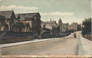 Greenlees Road - circa 1900, - Card Postmarked 1906 - Printed for F. Lithgow, Morriston Buildings

(OLD POST OFFICE) This was situated on the Main Street adjacecent to the Rosebank Church, directly opposite West Coats Road