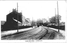 Hamilton Road at the terminus circa 1890 - Card Published by Pate, Main Street, Cambuslang