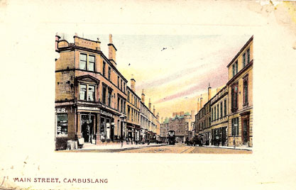 Main Street - Circa 1906 - The Cross with corner shop of left, Scoulers Iron Mongers - Card dated 1908 - Record Series. W.N.Co.G