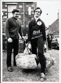 Jim Splaine with Syd Strachan looking on - Potarch - 1974